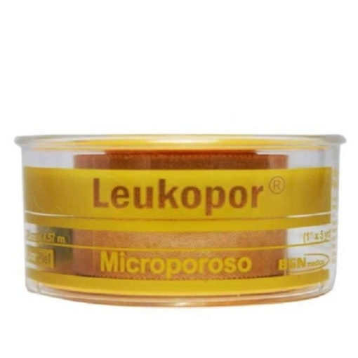 Cinta Microporosa BSN Leukopor Color Piel 1.25 cm x 4.57 m  Caja con 12 piezas