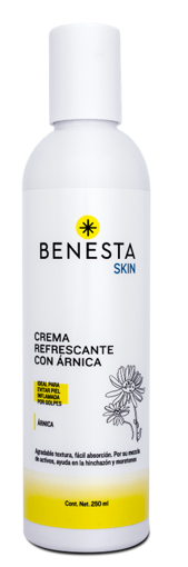 Crema Refrescante Benesta Skin con Arnica Botella 250gr